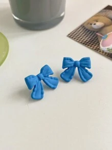 1 cặp bông tai đính nơ thời trang độc đáo được sơn giản dị và đơn giản cho ngày lễ tình nhân, mẹ, mẹ, ngày của mẹ, quà tặng - Hoa tai - Xem 10