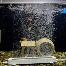 Rectangular Fish Tank Aquarium Nano Air Stone Diffuser Mute Oxygen Stone Refiner Air Disc Nano Air Pump Accessory - Dark Grey - View 5