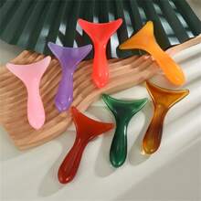Resin Arched Gua Sha Scraper For Neck Massage, Lymph Acupoint Meridian Board - Multicolor - View 4