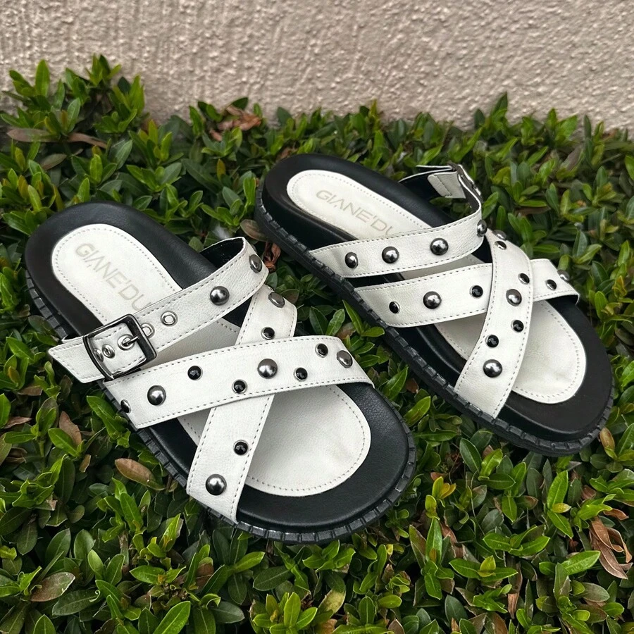 Women Flat Sandals - Màu be - Xem 1