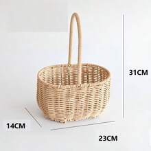 编织花篮，竹编插花篮，小柳条花童篮户外装饰