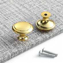 20 个装，金色简约单孔橱柜抽屉拉手，极具吸引力的厨房创意抽屉家具五金，衣柜把手，家具五金旋钮，厨房橱柜拉丝金属镀铬门抽屉柜把手 - 彩色 - 查看 16