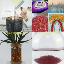 High Luster Fire Glass Gravel Stone Glitter,Broken Glass,Fire Gems Chips,Crushed Glass For Fire Pit Epoxy Crafts Resin Art Aquarium Garden Decoration,3-6mm,1-Pound Jar