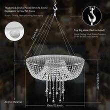 WANLECY 60CM Acrylic Swing Cake Rack Stunning Sparkling Chandelier Stand Suspended Cake - Clear - View 5