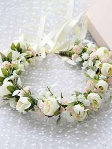1 pieza Cinturón para mamá - Faja de maternidad hecha a mano con flor y diadema con rosa para novia, niña de las flores, accesorios para sesión de fotos de maternidad, cinturones con flores para mujeres en bodas, cinturón para baby shower, faja floral para sesión de fotos de maternidad, regalos para fiesta de bienvenida del bebé y descubrimiento del género - Multicolor - Ver 17