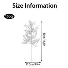 10pcs/Set Tree Spray, Glitter Artificial Pine Needle Branches For Xmas Party Decoration, Faux Leaves For DIY Wreaths Home Decor, Suitable For Trees, Wreaths, Garlands - Battery-Free Holiday Decor For New Year, Wedding, Valentine Day, Gift,Fake Plants Christmas Decorations Room Decor Christmas