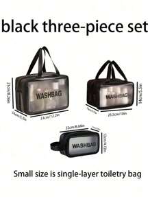 3件/1件双层旅行化妆包，洗漱包，手提包，化妆包，沙滩包，干湿分离袋，游泳包，女生化妆包，护肤包，卫生巾袋，防水旅行洗衣袋，带挂钩多功能收纳袋，防水袋，适用于洗漱包、化妆包、收纳、化妆品整理、化妆品收纳盒、小型化妆包、化妆包、圣诞礼物、小袋子、手拿包/小手提包、化妆品整理盒、小袋子、刷子收纳盒、迷你袋、大容量袋、女士礼物、圣诞礼物、女士礼物创意、小袋子、化妆包、旅行必备 - 彩色 - 查看 12