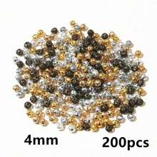 50-200pcs Hollow 6-10mm Diameter Beads Spacer Beading Bead Charms For DIY Jewelry Making Accessories - Spacer Beads - View 20