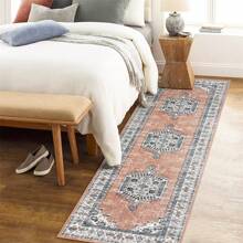 Boho Washable Runner Rug Entryway Rug Vintage Tri-Bal Non Slip Kitchen Rugs Bathroom Rugs Soft Rugs For Bedroom Throw Rugs Stain Resistant Carpet For Laundry Hallway - 橙色-2*6FT - 查看 8