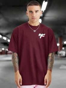 GOLD WINGS 100% Cotton Front And Back Printed T-Shirt GPJ1 - Màu Tím - Xem 2