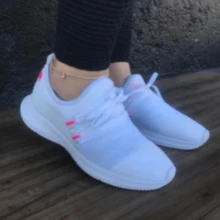 Women's Two-Tone Training Gym Sneakers, Super Light And Comfortable, Various Colors On - NUDE VÀ TRẮNG - Xem 2