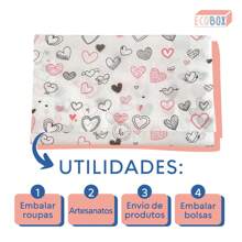 100 Sheets Premium Tissue Paper 35x50cm Heart Print
