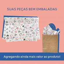 100 Sheets Premium Tissue Paper 35x50cm Heart Print