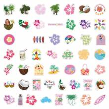 100 piezas Paquete de pegatinas de chica de coco | Pegatinas de vinilo estéticas para álbum de recortes, diario, portátil, parachoques, monopatín, botellas de agua, computadora, teléfono, dibujos animados, casco, coche, monopatín, álbum de recortes, pegatinas de chica, pegatinas, paquete de pegatinas, pegatinas Y2k