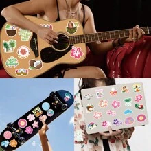 100 piezas Paquete de pegatinas de chica de coco | Pegatinas de vinilo estéticas para álbum de recortes, diario, portátil, parachoques, monopatín, botellas de agua, computadora, teléfono, dibujos animados, casco, coche, monopatín, álbum de recortes, pegatinas de chica, pegatinas, paquete de pegatinas, pegatinas Y2k