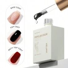 1pc Gel Top Coat And Base Coat Set No Wipe Matte Glossy Top Coat Long Lasting UV Soak Off Combination Gel Nail Polish - Clear - View 2