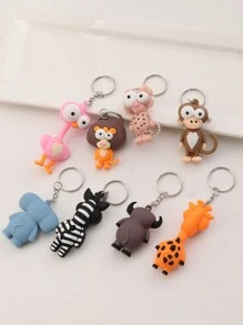 1/4/8 piezas Llaveros de animales de ojos grandes, apropiados para obsequios de fiesta, regalos festivos, regalos de regreso a clases - Multicolor - Ver 5