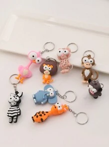 1/4/8 piezas Llaveros de animales de ojos grandes, apropiados para obsequios de fiesta, regalos festivos, regalos de regreso a clases - Multicolor - Ver 4