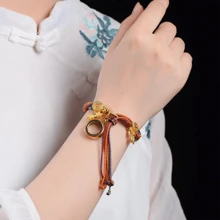 1 Peça pulseira de estilo trançado feita à mão com relicário de foto em aço inoxidável e vidro, adequada para uso diário