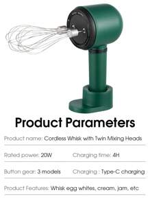 Wireless Handheld Blender, Electric Mixer, Electric Egg Beater, Milk Frother, Home Baking Cake Cream Mixer, Stainless Steel Mixer, Christmas Kitchen Appliances