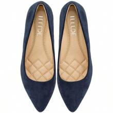 Women's Pointed Toe Stiletto Heels Thin Heel Pump Pointed Toe Low Heel Pumps Summer Shoes - 藏蓝色 - 查看 4