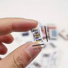 迷你扑克牌套装，旅行装扑克牌，适合多人玩的有趣纸牌游戏，适合娱乐派对、家庭聚会、节日、创意小礼物 - 彩色 - 查看 6