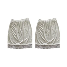 Kit 3 Skirt Petticoat Petticoat Second Skin Tight Dress Hem With Lace - 白色 - 查看 5