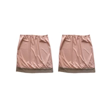 Kit 3 Skirt Petticoat Petticoat Second Skin Tight Dress Hem With Lace - 白色 - 查看 7