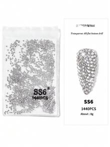 Ss3 Ss4 Ss5 Ss6 Ss8 Ss10 Ss12-Ss40 Đá pha lê phẳng không cần cố định nóng màu sắc cho móng tay, dùng cho nghệ thuật làm móng 3D, trang trí đá quý, đồ thủ công tự làm, đồ trang sức, phụ kiện làm móng, đồ dùng làm móng, móng tay, đồ trang trí móng tay - trắng - Xem 15