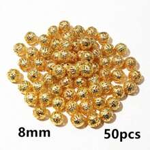 50-200pcs Hollow 6-10mm Diameter Beads Spacer Beading Bead Charms For DIY Jewelry Making Accessories - Spacer Beads - View 16