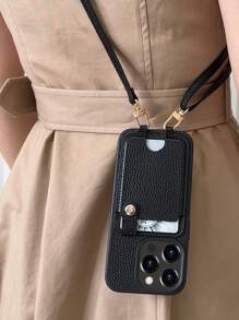 1个黑色卡套+皮革挂绳手机壳，兼容 16e/11 Pro Max、12 Pro Max、13 Pro Max、14 Pro Max、14 Plus、15/15 Pro Max、Galaxy S20 Ultra、Galaxy S21 Plus、Galaxy S21 Ultra、Galaxy S22 Plus、Galaxy S23、S24、S25 Ultra、Pixel 5A 5G、Pixel 6 Pro、Pixel 7 Pro、Pixel 8 Pro、Xperia Ace III、Xperia 1 V、Xperia 5 V、Xperia 10 V，防水、防震、防摔、防刮。 - 黑色 - 查看 3