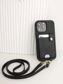 1个黑色卡套+皮革挂绳手机壳，兼容 16e/11 Pro Max、12 Pro Max、13 Pro Max、14 Pro Max、14 Plus、15/15 Pro Max、Galaxy S20 Ultra、Galaxy S21 Plus、Galaxy S21 Ultra、Galaxy S22 Plus、Galaxy S23、S24、S25 Ultra、Pixel 5A 5G、Pixel 6 Pro、Pixel 7 Pro、Pixel 8 Pro、Xperia Ace III、Xperia 1 V、Xperia 5 V、Xperia 10 V，防水、防震、防摔、防刮。 - 黑色 - 查看 8