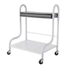 CNCEST Rolling Trolley, Beauty Salon Nail Or Foot Bath Spa Portable Trolley Cart With Wheels & Foot Pad, Foot Rest Pedicure Manicure Funiture Massage Table Salon For Hair Salons, Family Bathrooms - Black+White - View 5