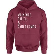 Weekends, Coffee And Dance Comps Adult Hoodie Sweatshirt - 炭灰色 - 查看 6