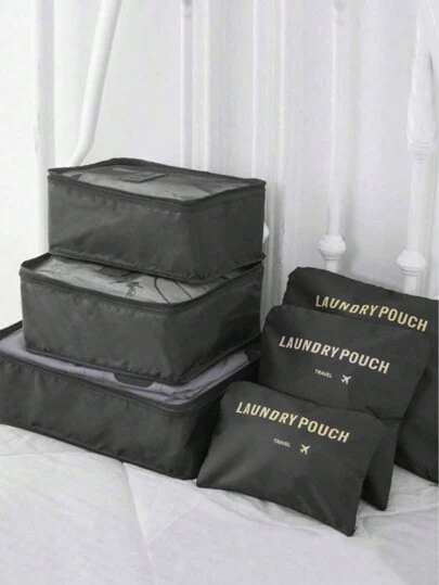 6 件/1 套旅行收纳袋、行李整理袋、化妆包、洗漱包、储物袋套装、旅行行李整理袋、行李袋、行李整理袋套装、6 件多用途整理袋、可折叠旅行收纳袋、防水旅行整理袋衣物收纳盒衣柜收纳储物容器袋收纳袋适用于卧室宿舍家居用于毛毯床上用品棉被枕头玩具袋适用于学校学校配件学校用品