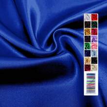 1 件光滑、柔软的仿丝缎面料，DIY 婚礼工艺品窗帘光面缎面材料 - 彩色 - 查看 24