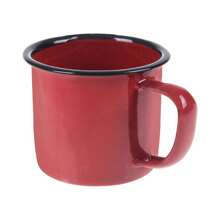 Retro Enameled Mug 350ml Vintage Set Of 6 Units - Đỏ - Xem 2