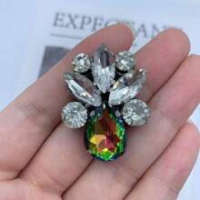 1-20pcs/Set Handmade Self-Adhesive Diamond Rhinestone Multicolor Water Drop Glass Decoration, Suitable For Shoes, Clothing, Bags, Accessories, Hair Clips, Non-Woven Fabric Clothing Accessories, Elegant Quality And Careful Craftsmanship