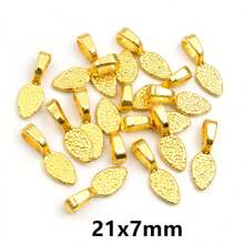 40pcs 15x5/21x7mm Zinc Alloy Bail Connectors Handmade Charms Pendant DIY Jewelry Making Accessories For Bracelet Necklace