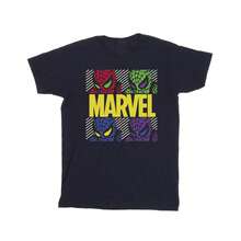 Marvel Mens Spider-Man Pop Art T-Shirt (Navy Blue)
