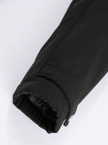 Risissida Women's Long Coat For Autumn/Winter - Faux Fur Collar, Adjustable Waist Belt, Fashionable For Commuting - Black - View 11