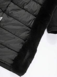 Risissida Women's Long Coat For Autumn/Winter - Faux Fur Collar, Adjustable Waist Belt, Fashionable For Commuting - Black - View 12