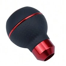 Universal Leather 5-Speed Knob Gear Shifter Stick, Aluminum Manual Transmission Gear Shift Handle, Auto Part - one-size - View 7