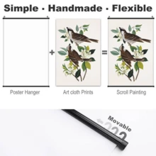 Custom Poster Hangs A Picture,Contains Canvas, Scroll, Two Hooks,Vibrant Wall Decor For Bedroom, Dorm, Apartment, Living Room, And Picnic - Personalized Home Decoration,Halloween Decoration, Christmas Decoration, Door Hanging Decoration - Multicolor - View 2
