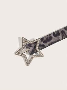 1 件女士 Y2K 星形铆钉金属镂空星形腰带，适合夏季、秋季、万圣节等日常休闲穿着