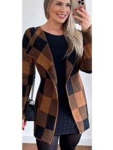 Women Coats - Óxido marrón - Ver 2