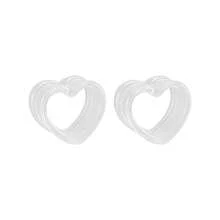 1 套亚克力心形耳钉耳环，朋克风格身体穿孔首饰，情人节、妈妈、母亲、母亲节、礼物 - 彩色 - 查看 8