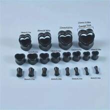 1 套亚克力心形耳钉耳环，朋克风格身体穿孔首饰，情人节、妈妈、母亲、母亲节、礼物 - 彩色 - 查看 2