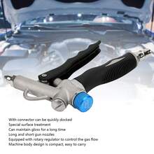 Industrial Air Duster Adjustable Pneumatic Dust Blow Gun Handheld Compressor Cleaning Tool G1/4in - Silver - View 9