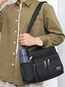 新款多功能休闲包 大容量收纳工具 帆布包 斜跨式单肩包 斜挎旅行包 背包 圣诞秋季大学斜挎包 礼物 尖叫包 冬季圣诞礼物 便携时尚休闲度假侧包 流浪包 旅行必备品 露营斜挎包 夏季返校男士包 春季学习用品 钱包 男士斜挎包 男士斜挎包 男士侧包 学生新生活用品 男士必备男士斜挎包 - 黑色 - 查看 4